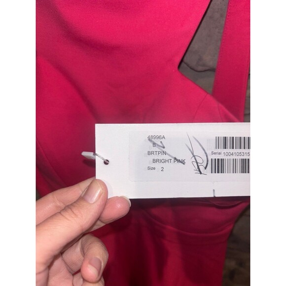JOVANI SIZE 2 BRIGHT PINK DRESS BRAND NEW WITH TAGS - Picture 5 of 9